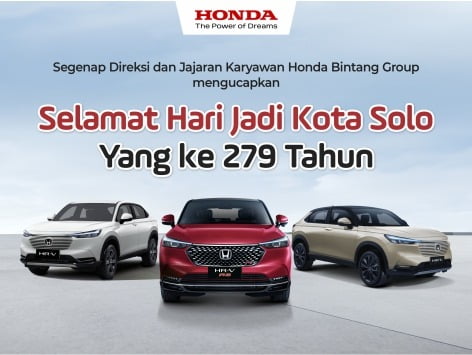Honda Bintang Solo Mengucapkan Selamat Hari Jadi Kota Solo yang ke 279 Tahun