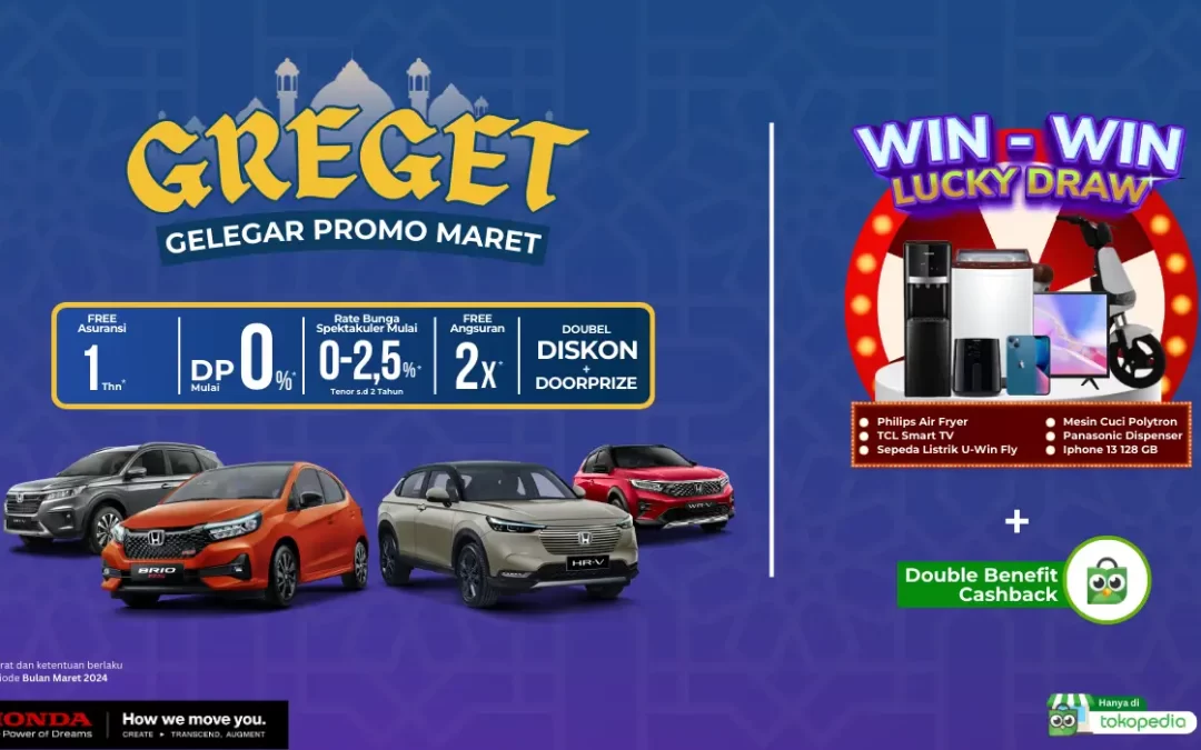 GREGET: Gelegar Promo Maret – Beli Mobil DP mulai 0%!